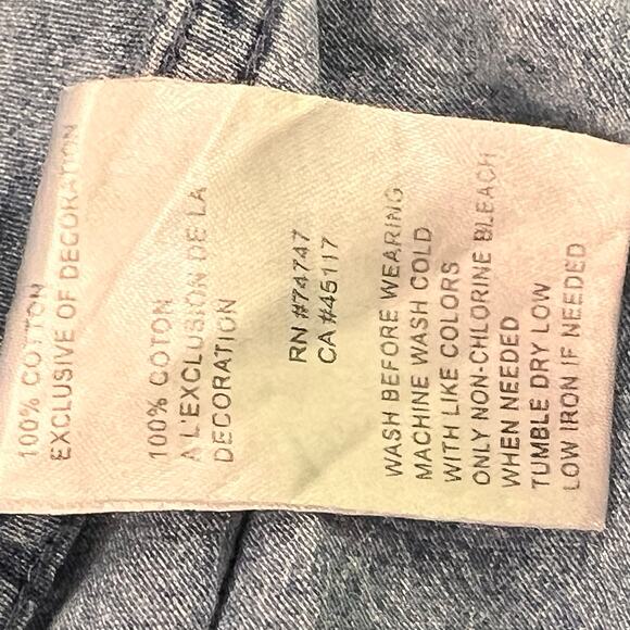 Fishing Shirt - Mens 4XL- Blue Denim Look - 100% Cotton - Embroidered Fish- SS - Picture 5 of 10